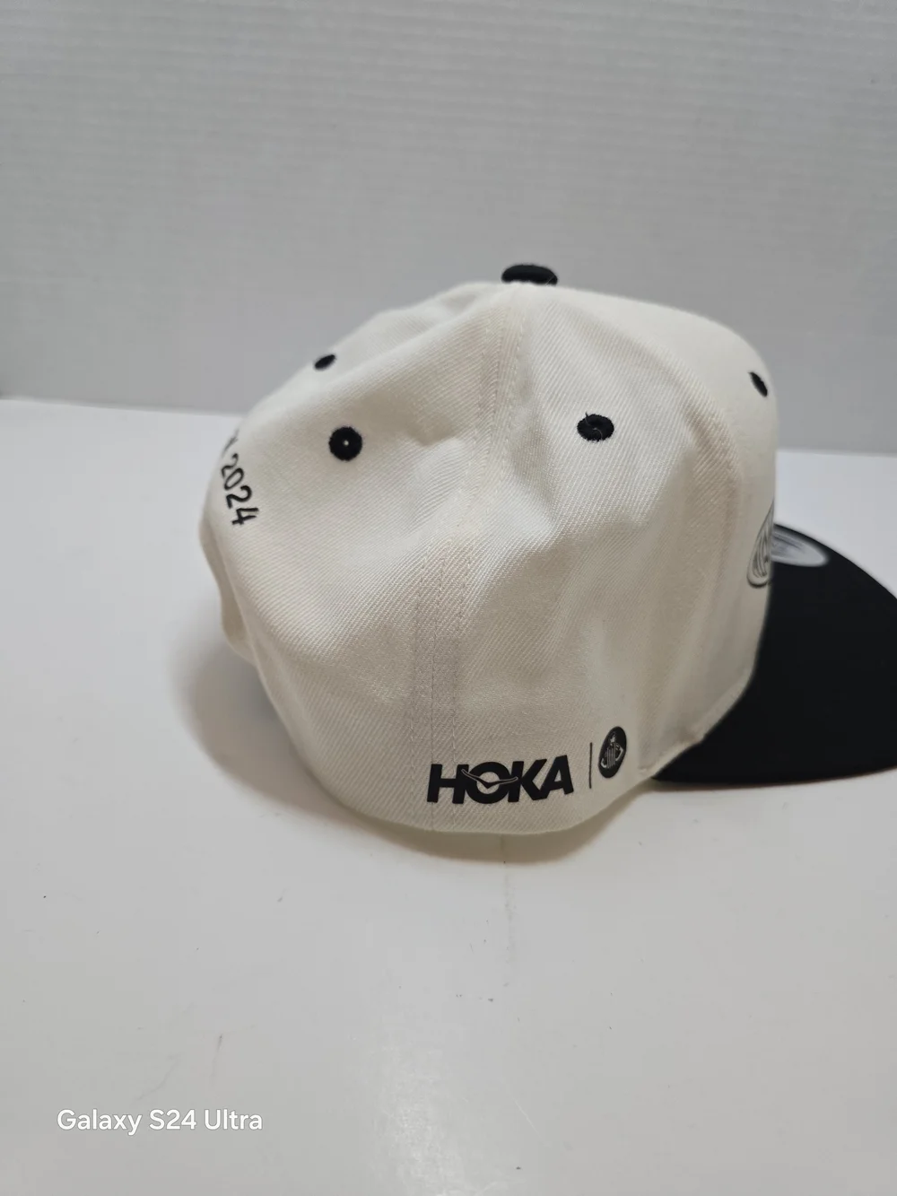 HOKA Cream and Black Snapback Hat - Miami Run Crew